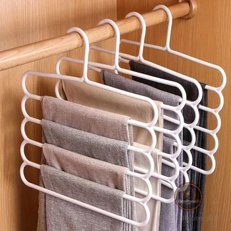 Cabides Com 5 Camadas Organizador De Blusas Vestidos Calças e toalhas Leves Multifuncional