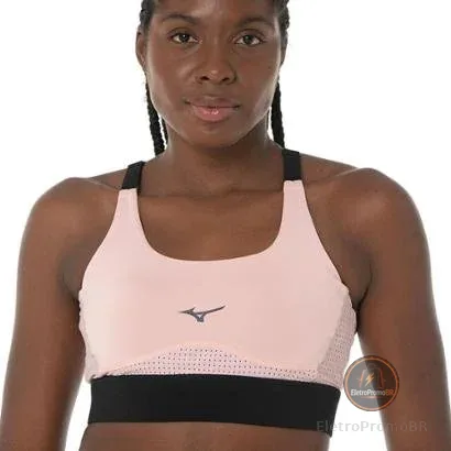 Top de Corrida Feminino Mizuno High P Rosa