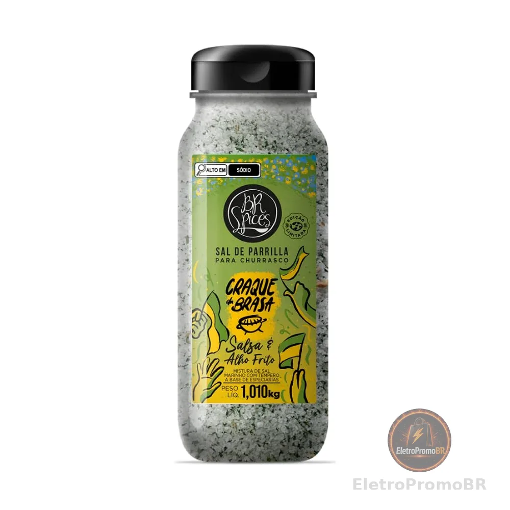 BR Spices Sal de Parilla Craque da Brasa Salsa e Alho Frito 1,01Kg
