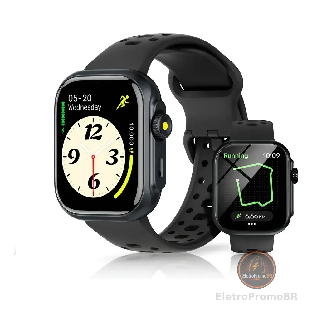 Relógio Smartwatch Bettdow Fb041 Gps Alexa 5m/ip68 À Prova D'água Preto 1 1#