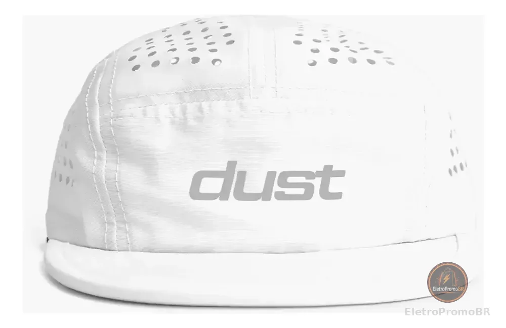 Boné Five Panel Performance Airtech Branco Ultra Leve Aba Curta Dust Desenho Do Tecido Lisa Nylon Tamanho Un Flexível Refletivo Secagem Rápida Unissex