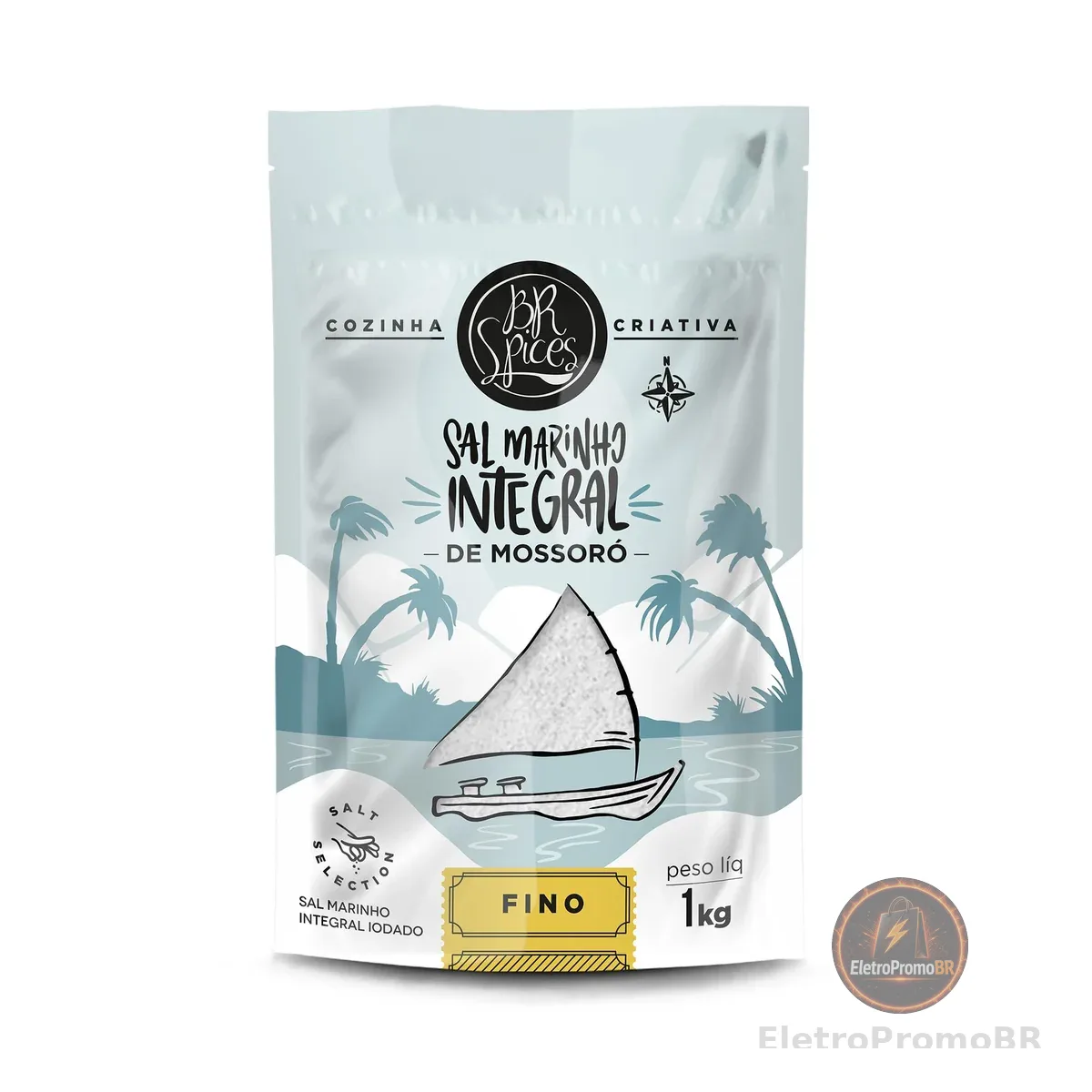 Br Spices Sal Marinho Integral Fino Br Spices Pouch 1Kg