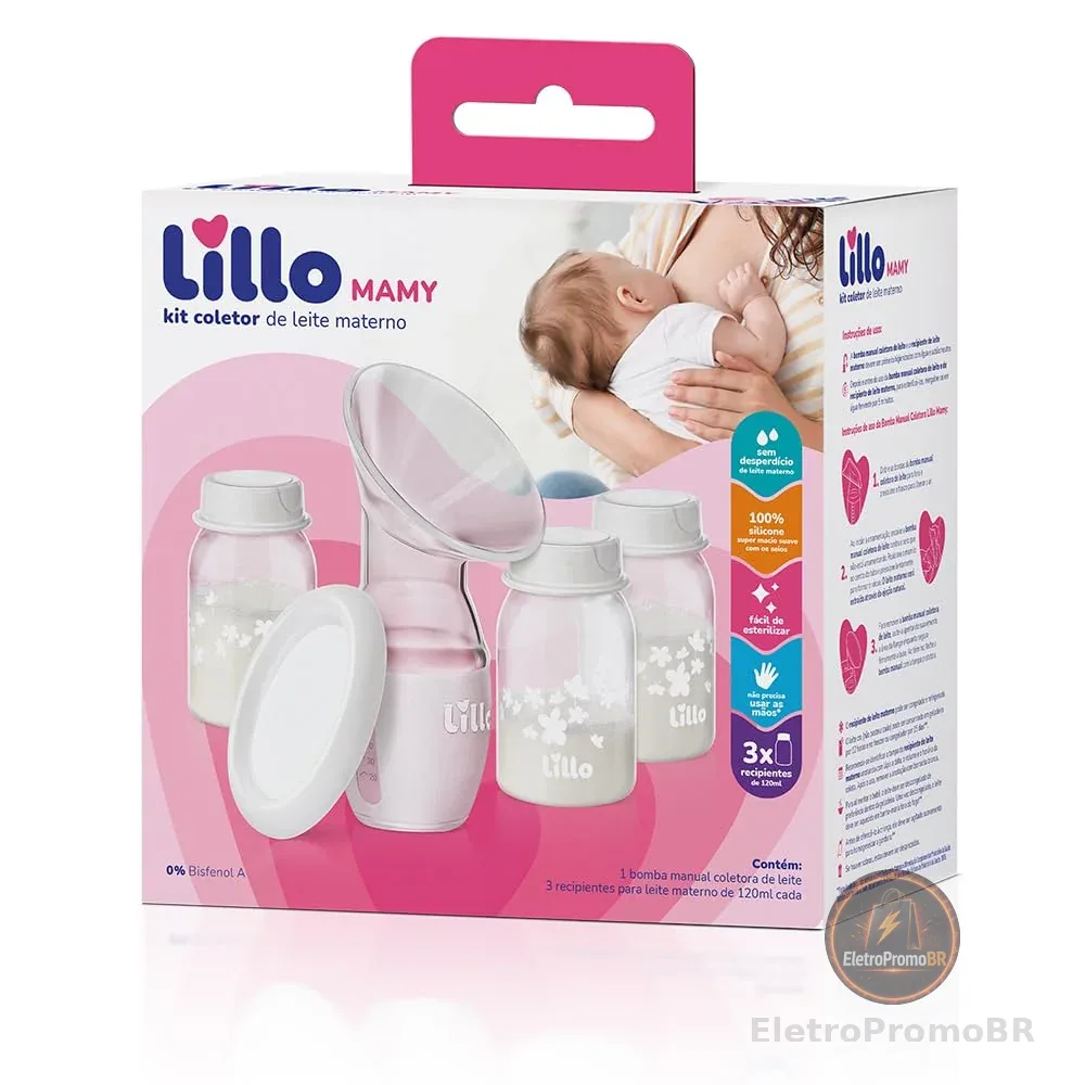 KIT COLETOR DE LEITE MATERNO LILLO MAMY