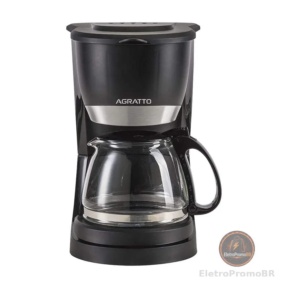 CAFETEIRA ELETRICA AGRATTO VETRO CAFFE 15X CEV15-01 127V, Agratto, 6047, Preto