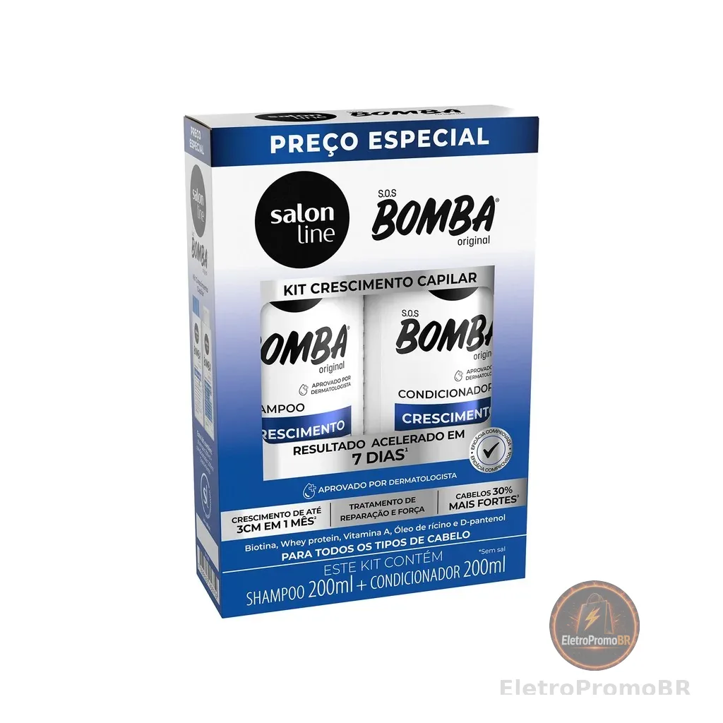 Kit Shampoo + Condicionador SOS Bomba Original Salon Line 200ml