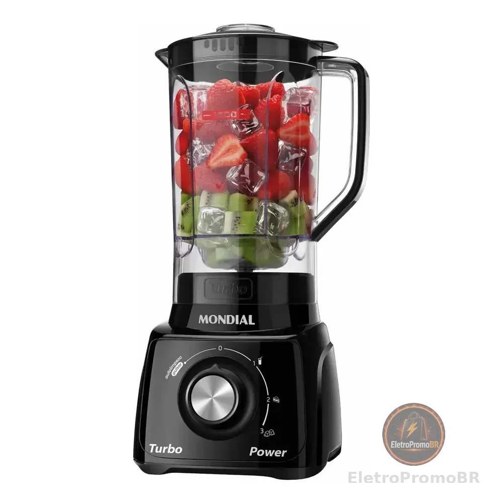 Liquidificador Turbo Power Mondial 550w - L-99 Fb Preto 220v