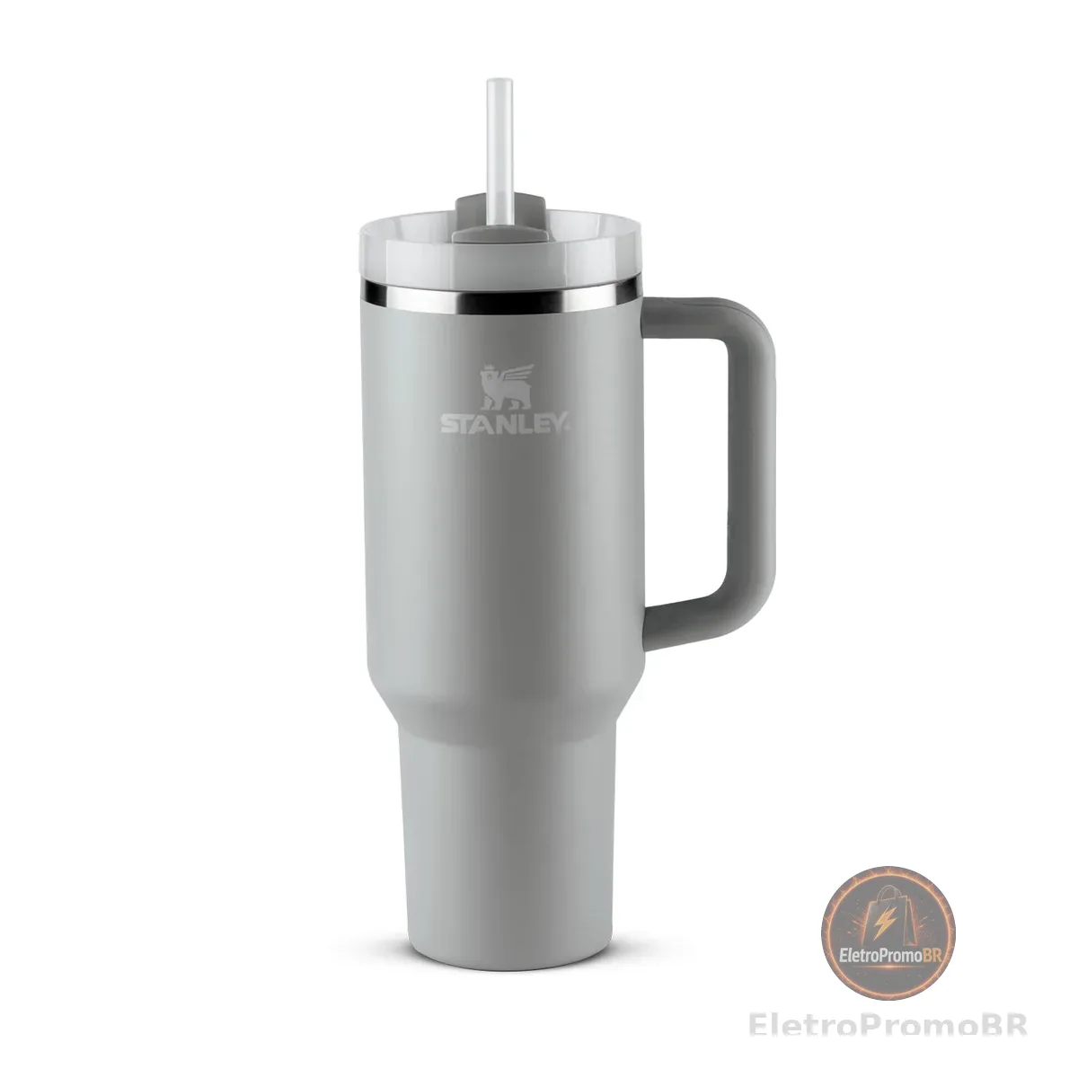 Stanley - Quencher H2.0 FlowState 1,18L - Copo de aço inoxidável com isolamento a vácuo, Tampa e canudo, para água, chá gelado, café, Smoothies e muito mais, Ash