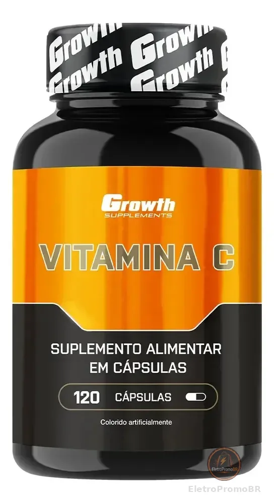 Vitamina C 120 Cápsulas Growth Supplements Natural