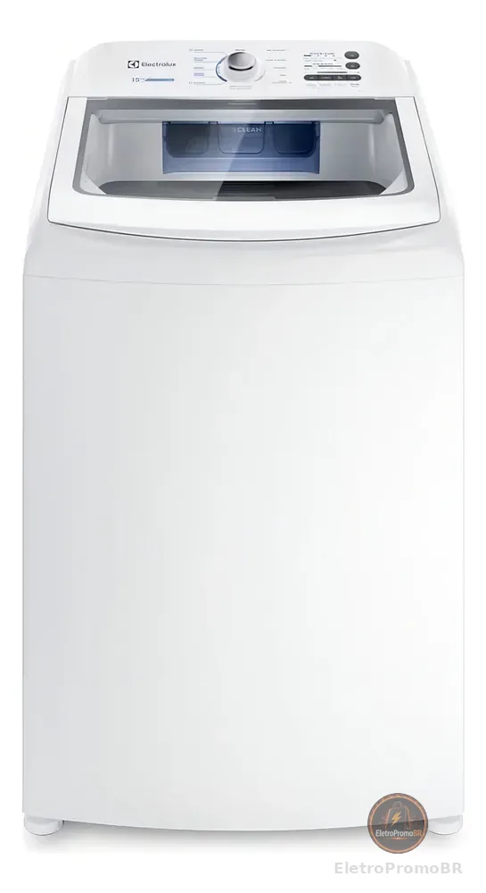 Máquina de Lavar Electrolux 15kg Branca Essential Care com Cesto Inox e Jet&Clean LED15