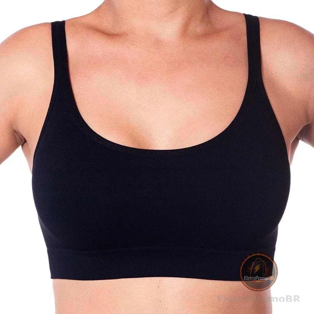 Top Fitness Feminino Lupo Top Power Poliamida Sem Costura Alta Sustentação Sem Bojo Academia Diário