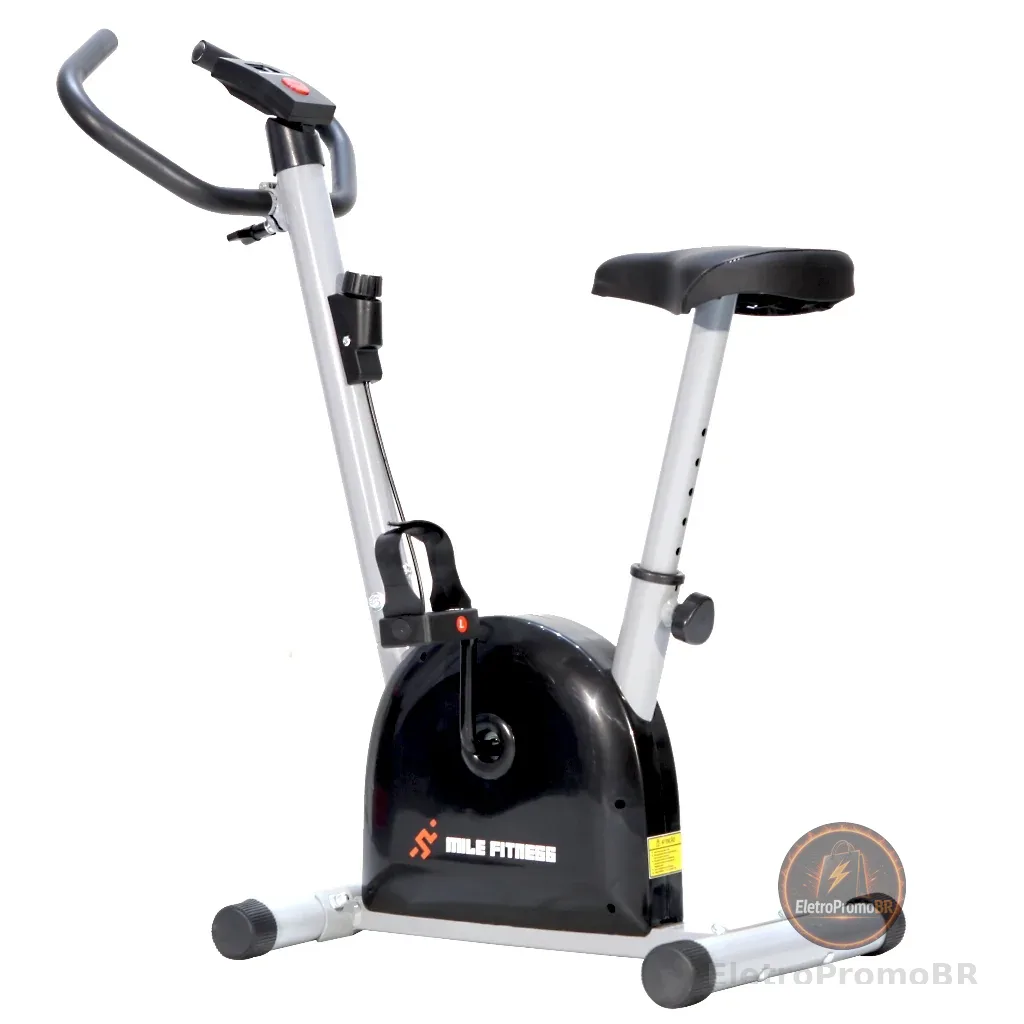 Bicicleta Ergométrica Mile Fitness com Monitor de Velocidade e Calorias até 120kg