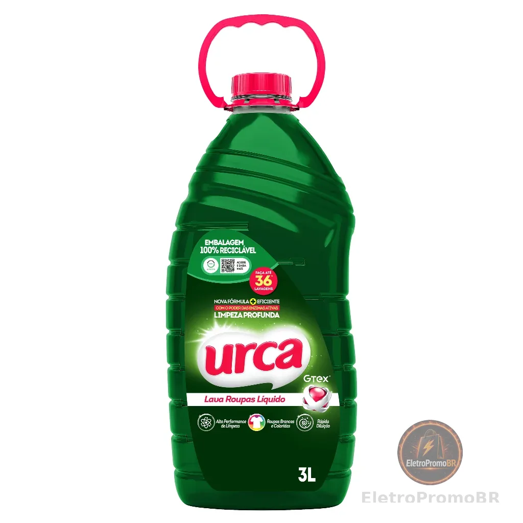 Lava Roupas Liquido Urca Verde - 3l