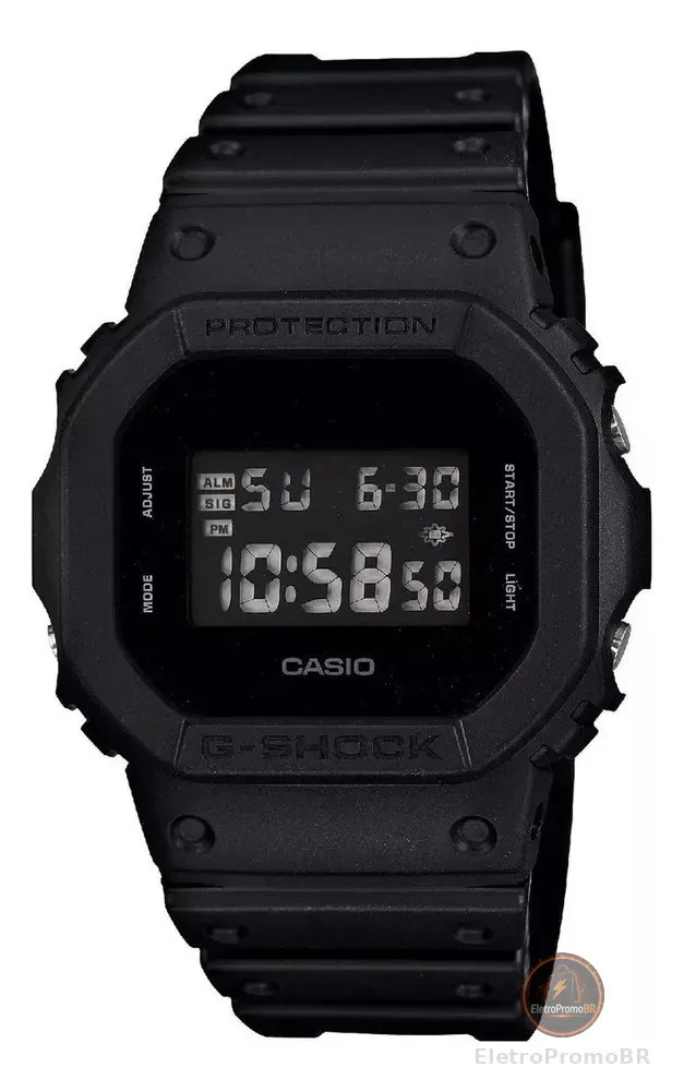 Relógio Casio Masculino G-shock Digital Preto Dw-5600bb-1dr Preto