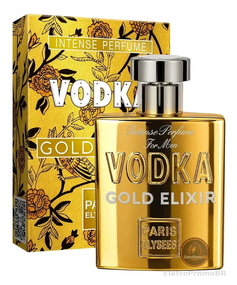 Perfume Vodka Gold Elixir Paris Elysees Masculino 100ml