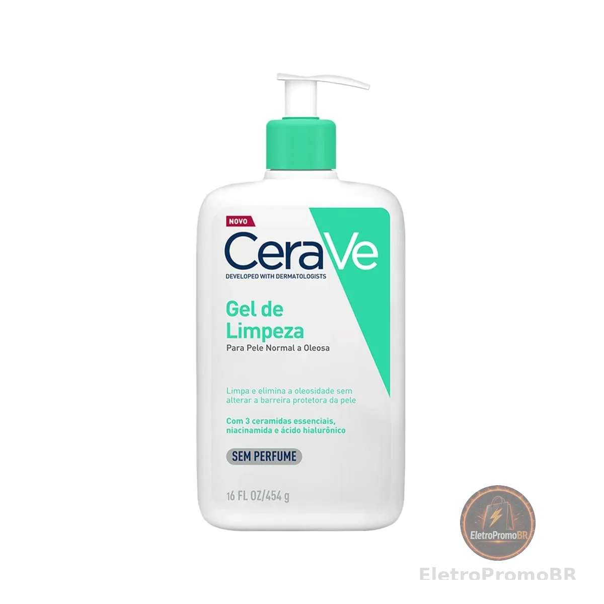CeraVe, Gel de Limpeza Facial para pele oleosa, com Ácido Hialurônico e Niacinamida