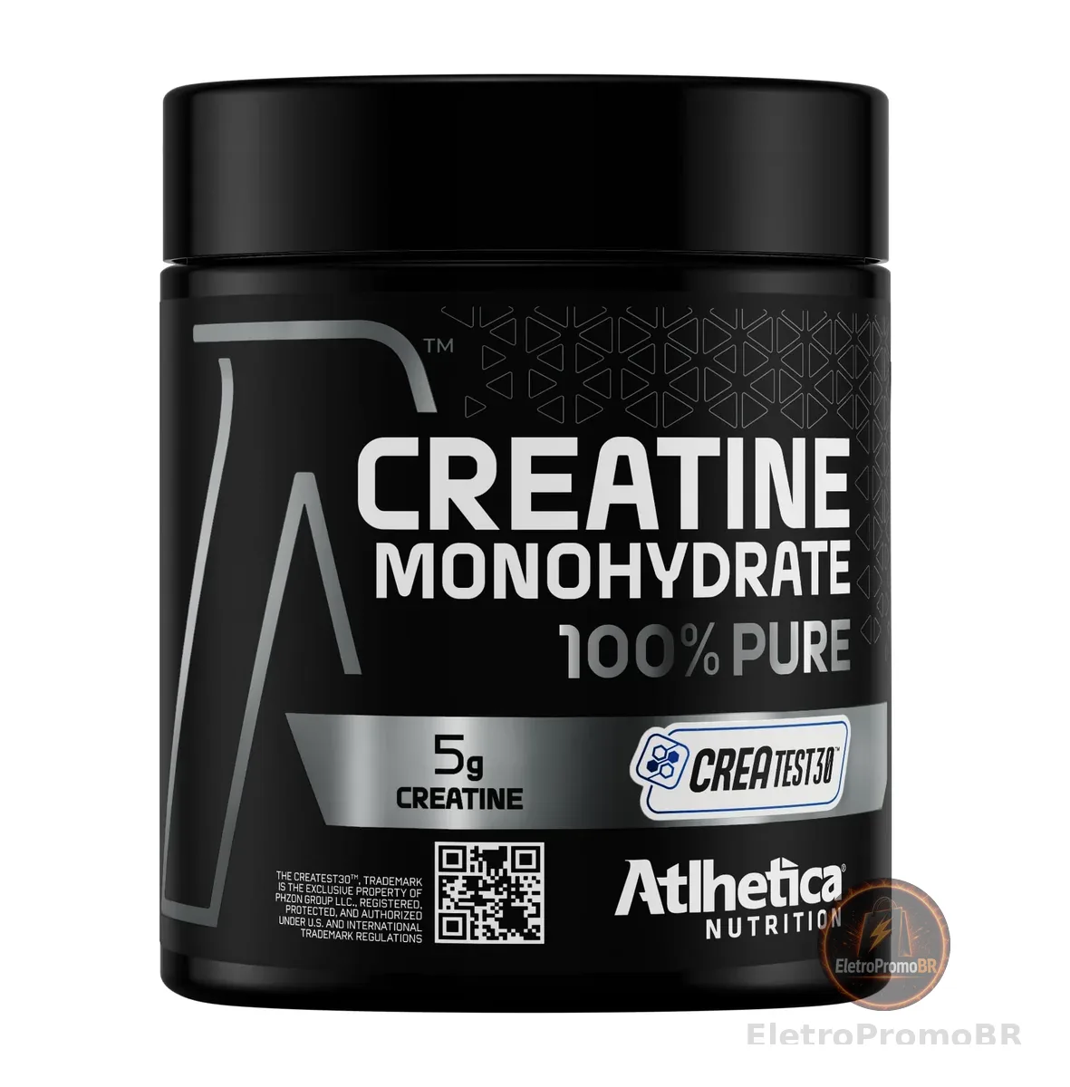 Atlhetica Nutrition Creatina Monohidratada 100% Pura, 5g por Dose, Selo CREATEST38®, Pote 300g