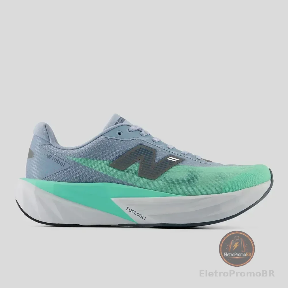 Tênis New Balance Fuelcell Rebel V5 Cinza Verde Masculino Cinza Claro-verde Liso 44 Br