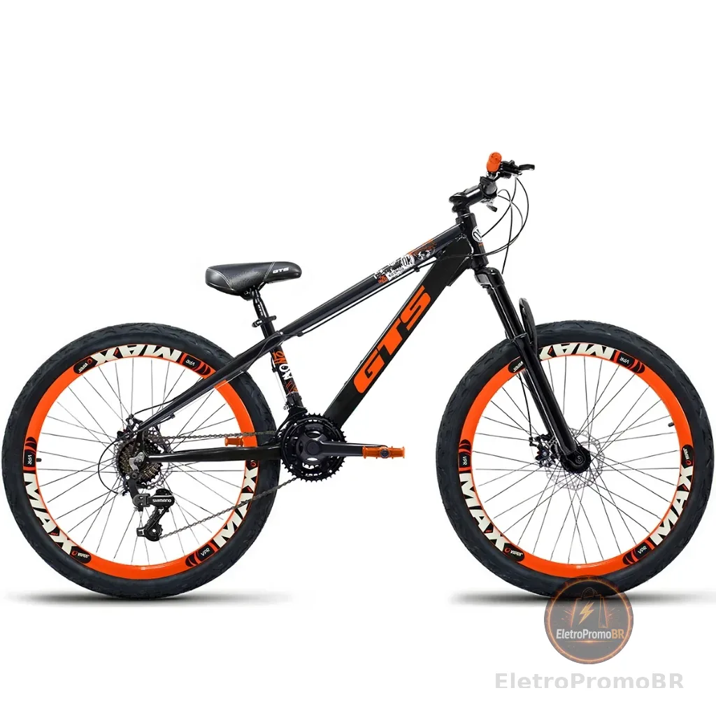 Bicicleta De Grau Gts On Freeride 21v Aro 26 Câmbios Shimano