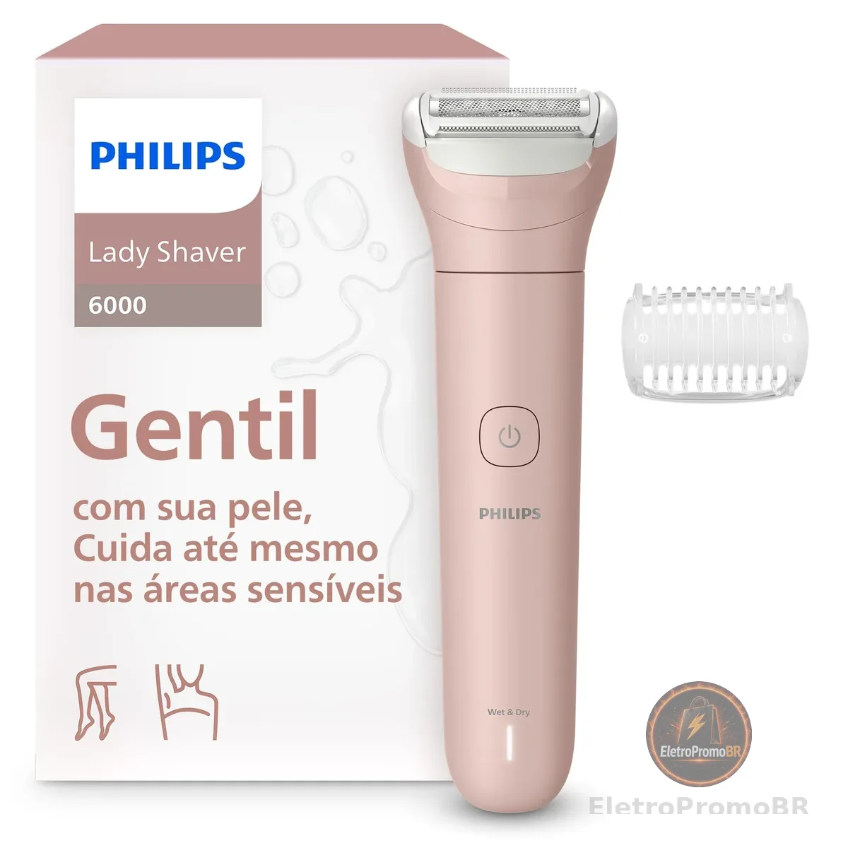 Philips Aparador De Pelos Feminino para Corpo e Axilas Série 6000