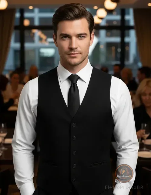 Colete Social Slim Masculino Ajustável Várias Cores