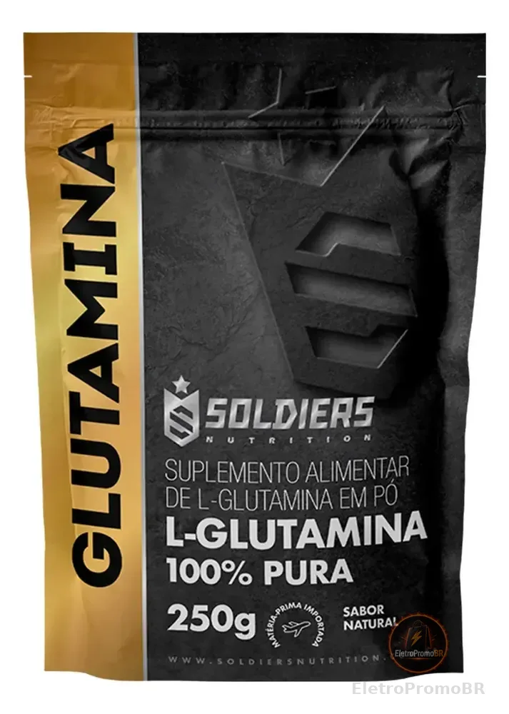 Glutamina 250g suplemento em pó - Soldiers Nutrition