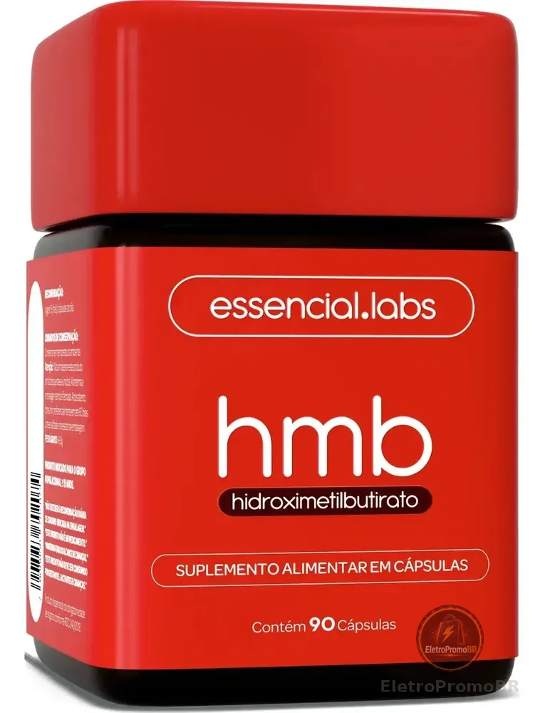 HMB 1500mg Hidroximetilbutirato - Fórmula com Máxima Concentração e Pureza - 90 Cápsulas