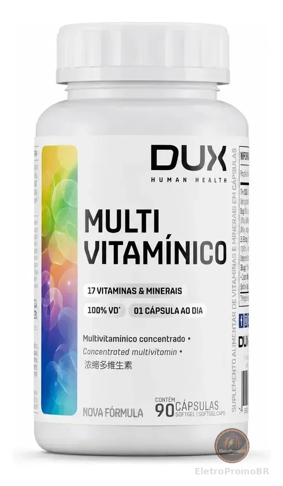 Multivitaminico Dux 90 Capsulas Sem Sabor
