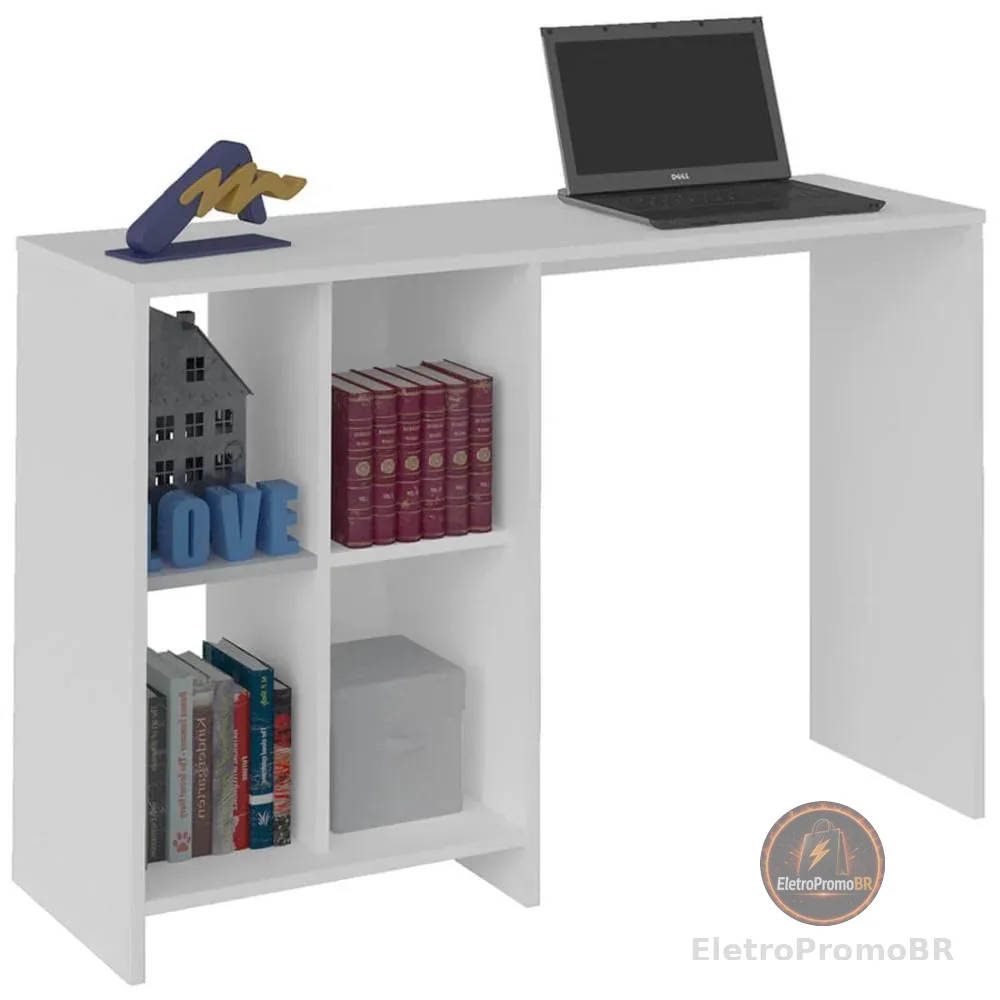 Artely Escrivaninha Matrix com 4 nichos, Branco