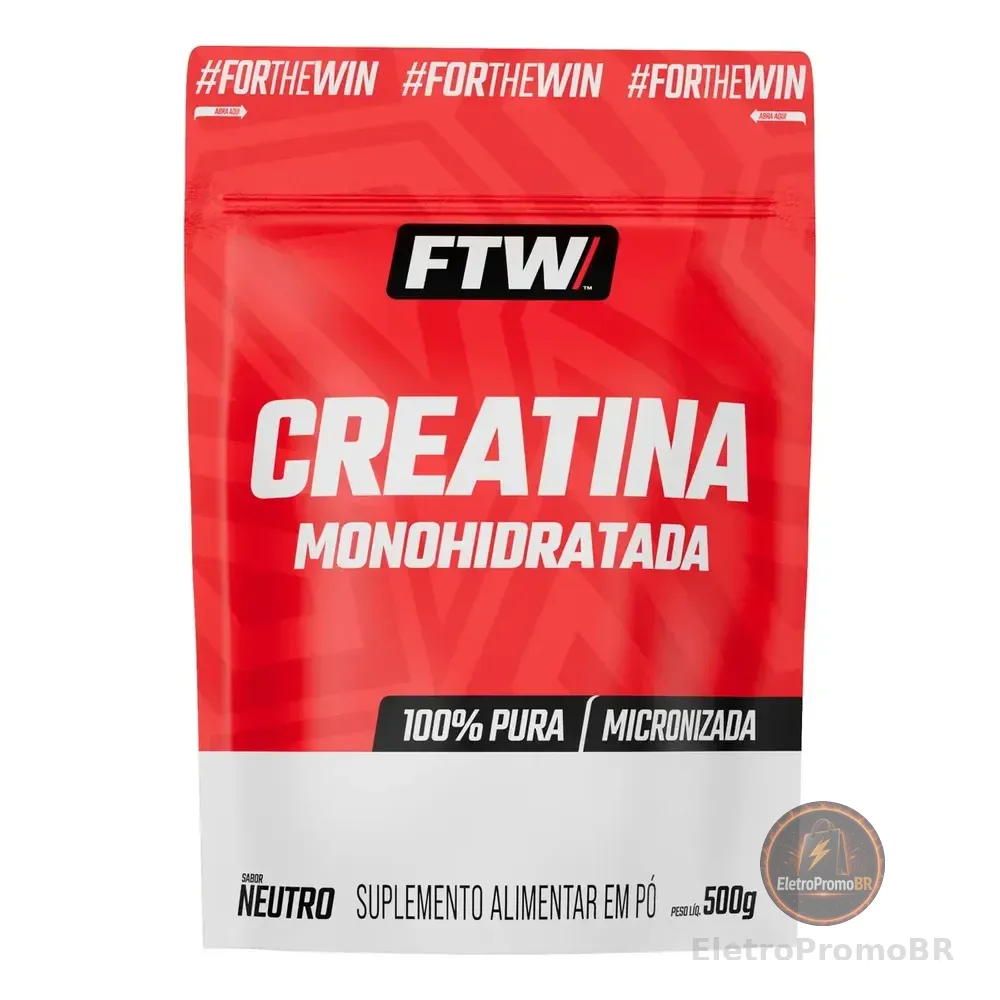 Creatina Monohidratada 100% Pura Refil 500g - Ftw Sem Sabor
