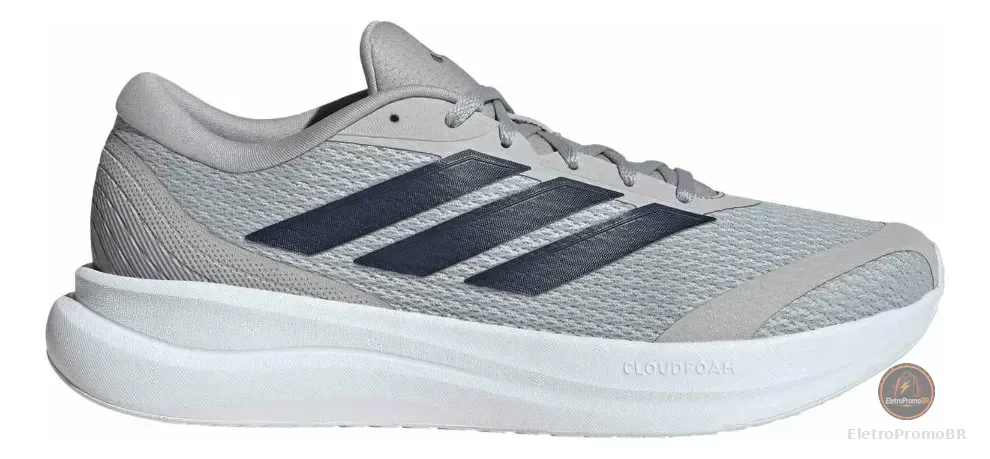 Tênis De Corrida Masculino Runfalcon 6 Cloudfoam adidas Cinza Liso 43 Br