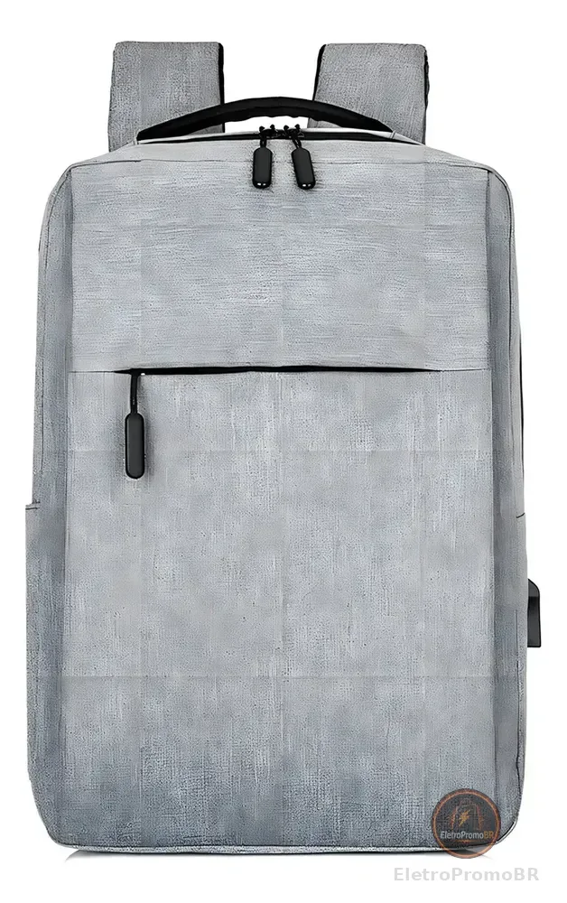 Mochila Executiva Impermeável 25l Masculina Cor Petro Cor Cinza Desenho Do Tecido Liso