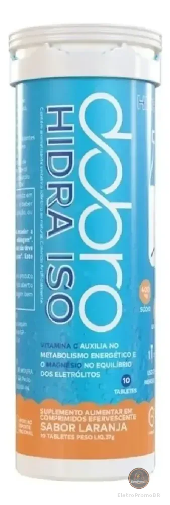 Hidra Iso Repositor Eletrolítico 10 Tabletes Dobro 37g Sabor Laranja