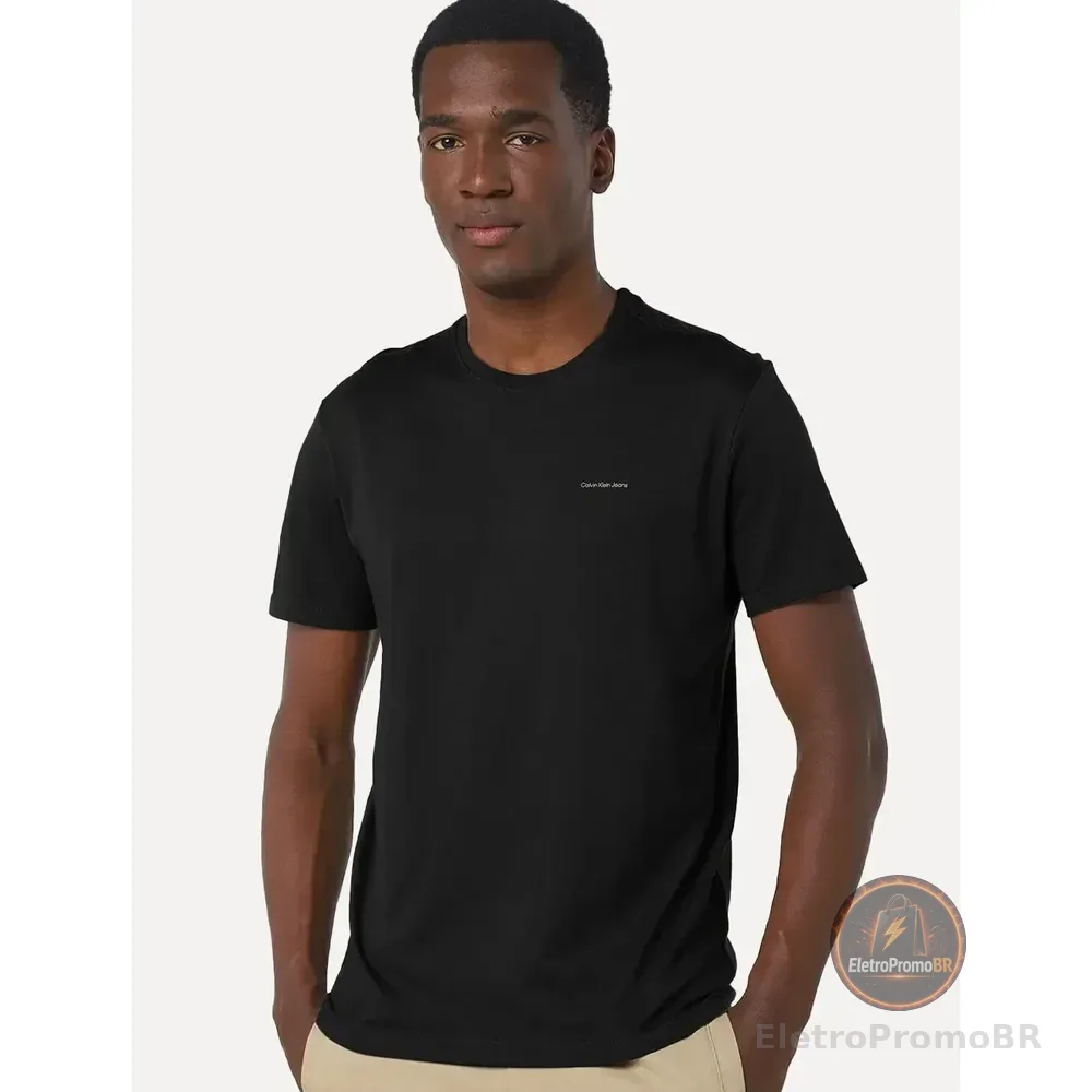 Camiseta Calvin Klein Jeans Masculina Light New Nape Preta M/m