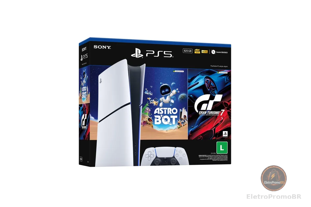 PlayStation®5 Slim Digital 825GB – Pacote ASTRO BOT e Gran Turismo 7