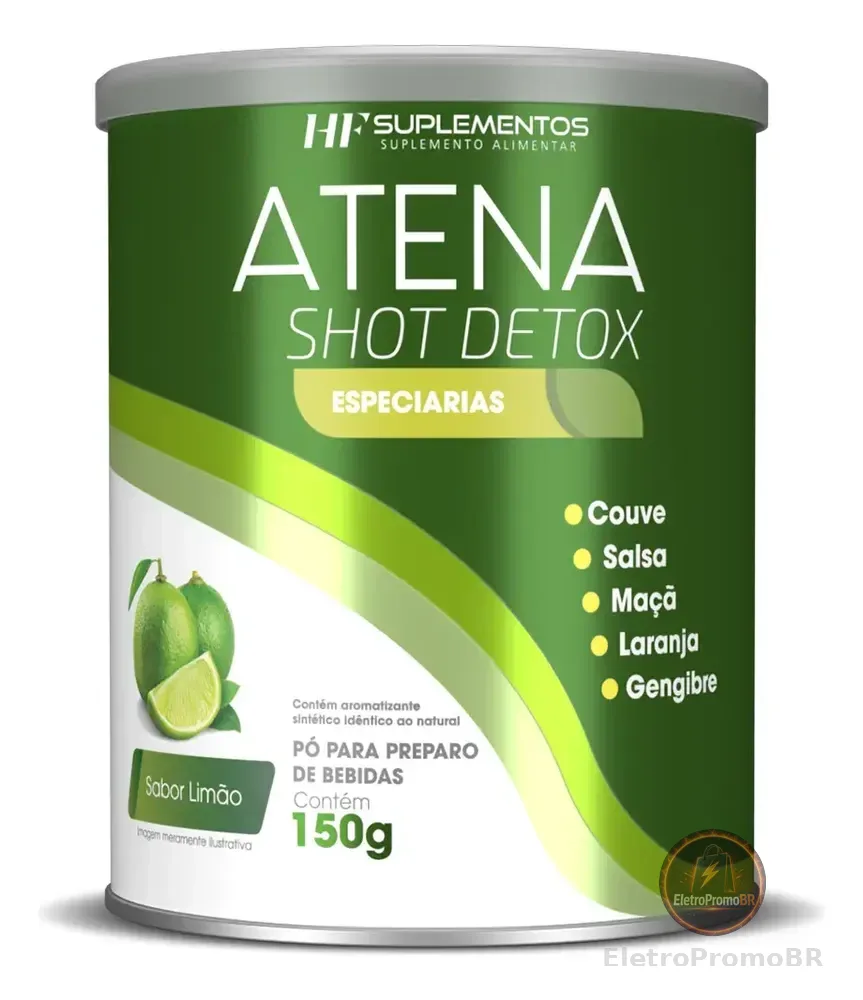 Shot Matinal Detox Pó Solúvel Atena Energético Natural Gengibre Desinchar 150g