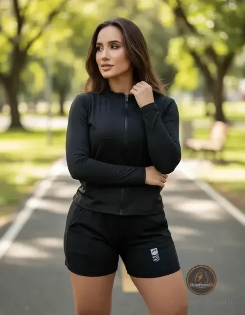 Casaco Fit Blusa Treino Proteção Solar Uv Corrida Ziper Slim