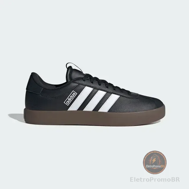 Tênis Masculino Vl Court 3.0 adidas Preto/branco Liso 40 Br