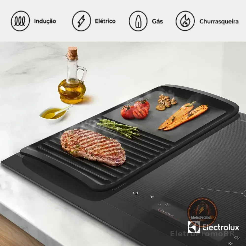 Electrolux Chapa Grill de Ferro Fundido para Fogão, Indução, Forno e Churrasqueiras