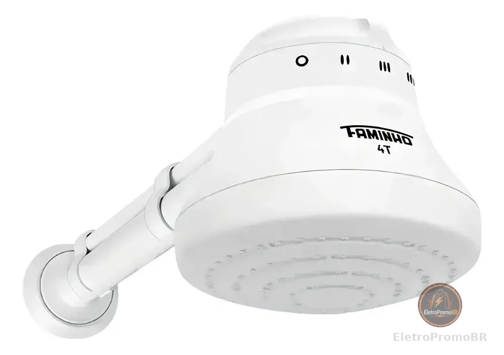 Chuveiro Elétrico Faminho 4T Branco 5400W C/Cano 33 Cm