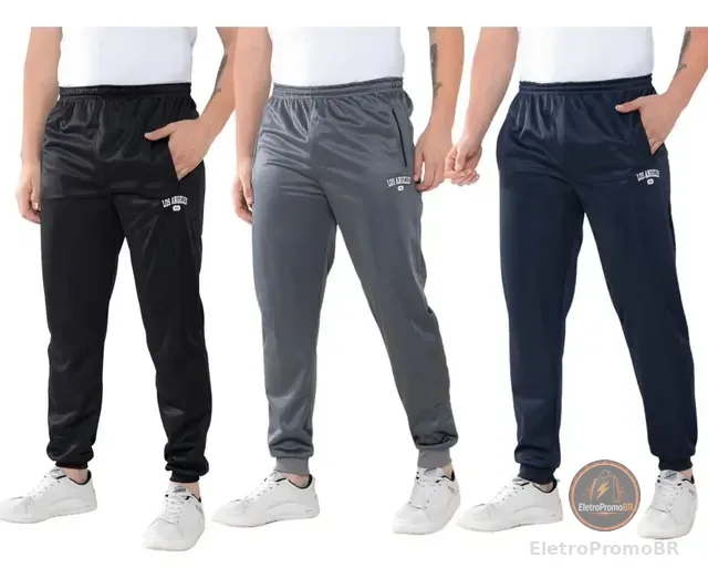 Kit 3 Calça Jogger Masculino Treino Chimpa - Los Angeles