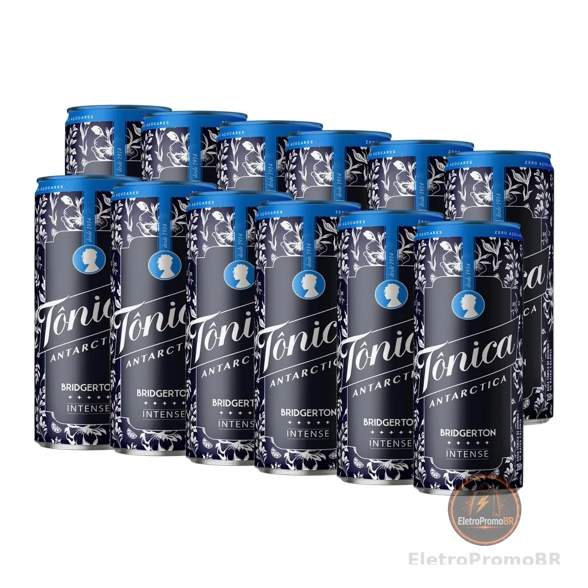 Água Tônica Antarctica, Intense, Lata 350ml, Pack com 12 unidades