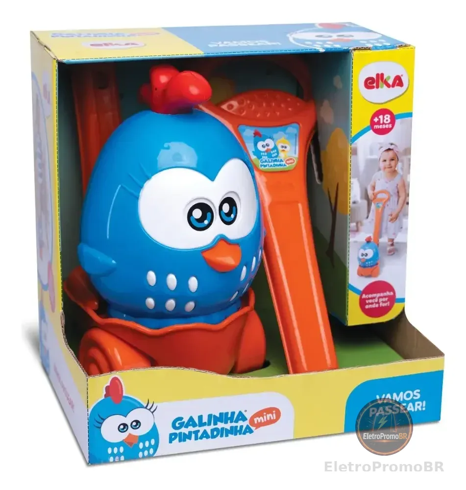 Empurrador Galinha Pintadinha Vamos Passear Elka