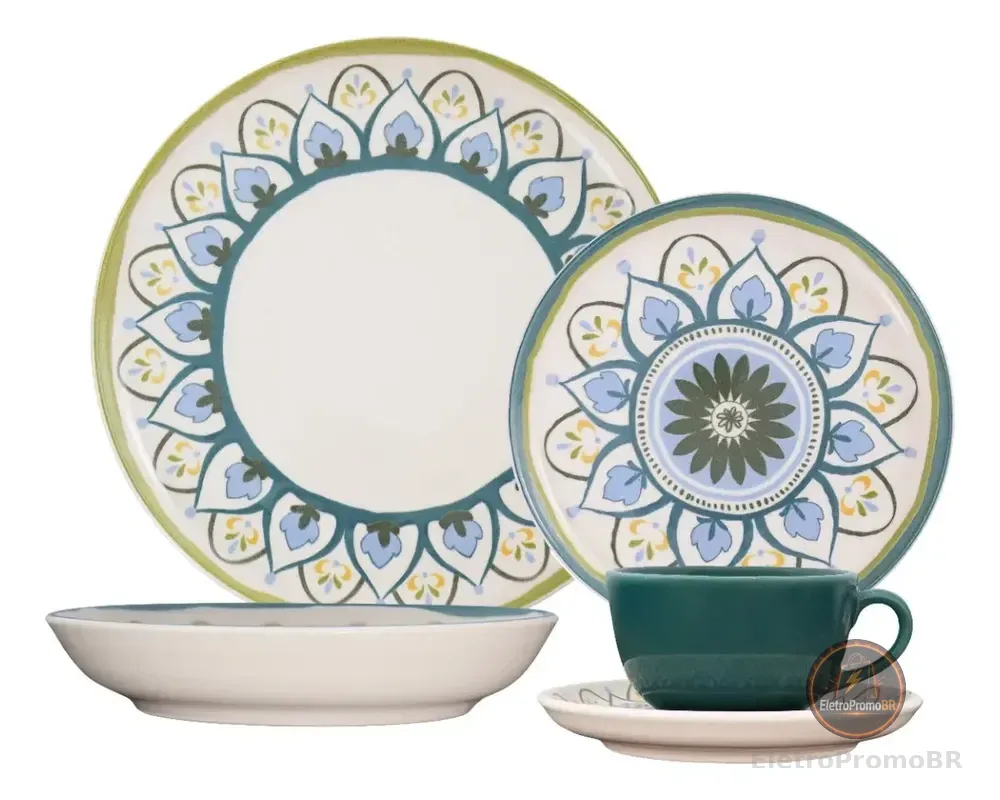 Aparelho De Jantar 20 Peças Flat Nisa Oxford