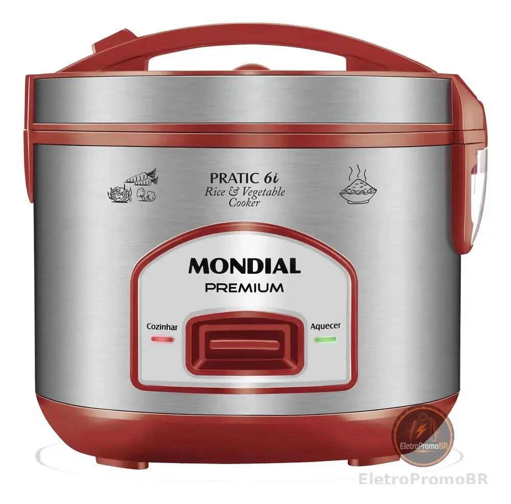 Panela Elétrica de Arroz Mondial 500W - PE-45-6X