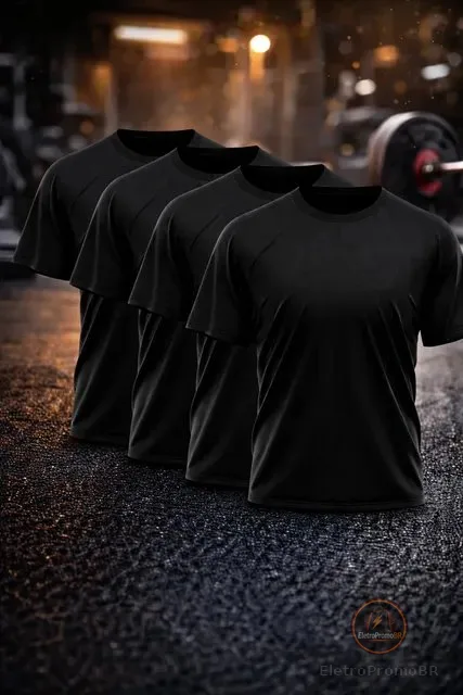 Kit 4 Camiseta Dry Fit Masculina Academia Caminhada Conforto