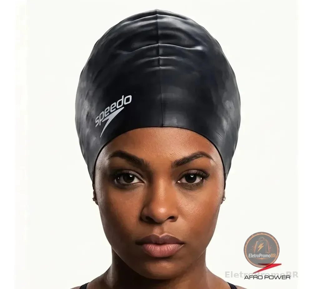 Touca Speedo Afro Power Cap - Preta Cor Preto