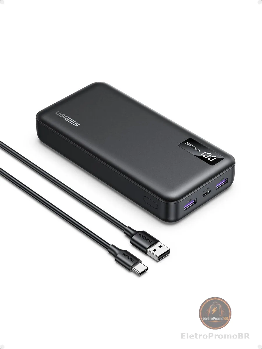 UGREEN Carregador Portátil 20000mAh Carga Rápida Máx 22,5W Power Bank