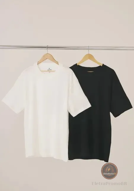 Kit Com 2 Camisetas Masculinas Básicas Relaxed Hering