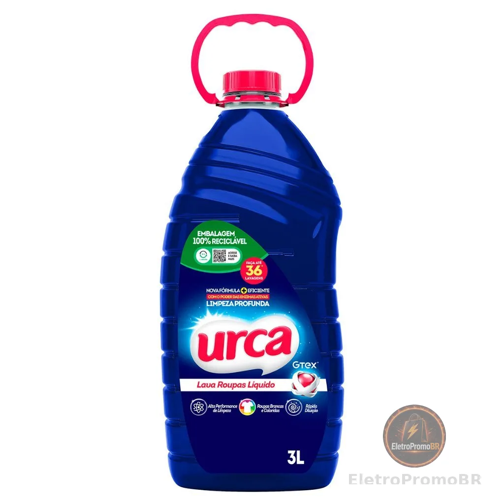 Lava Roupas Liquido  Urca Azul - 3l