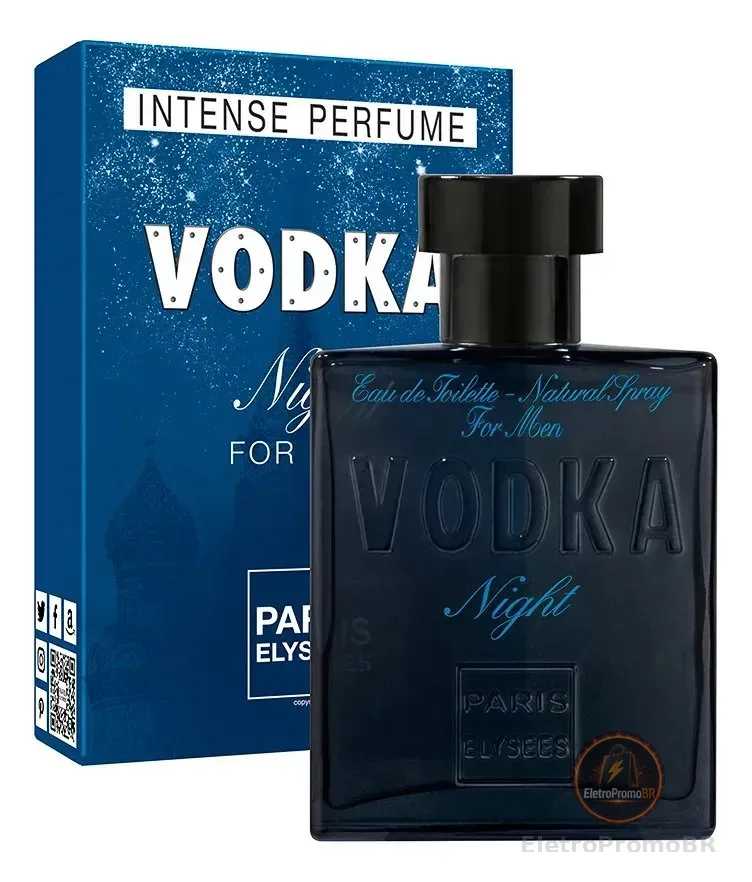 Perfume Vodka Night Paris Elysees Masculino Intense 100ml